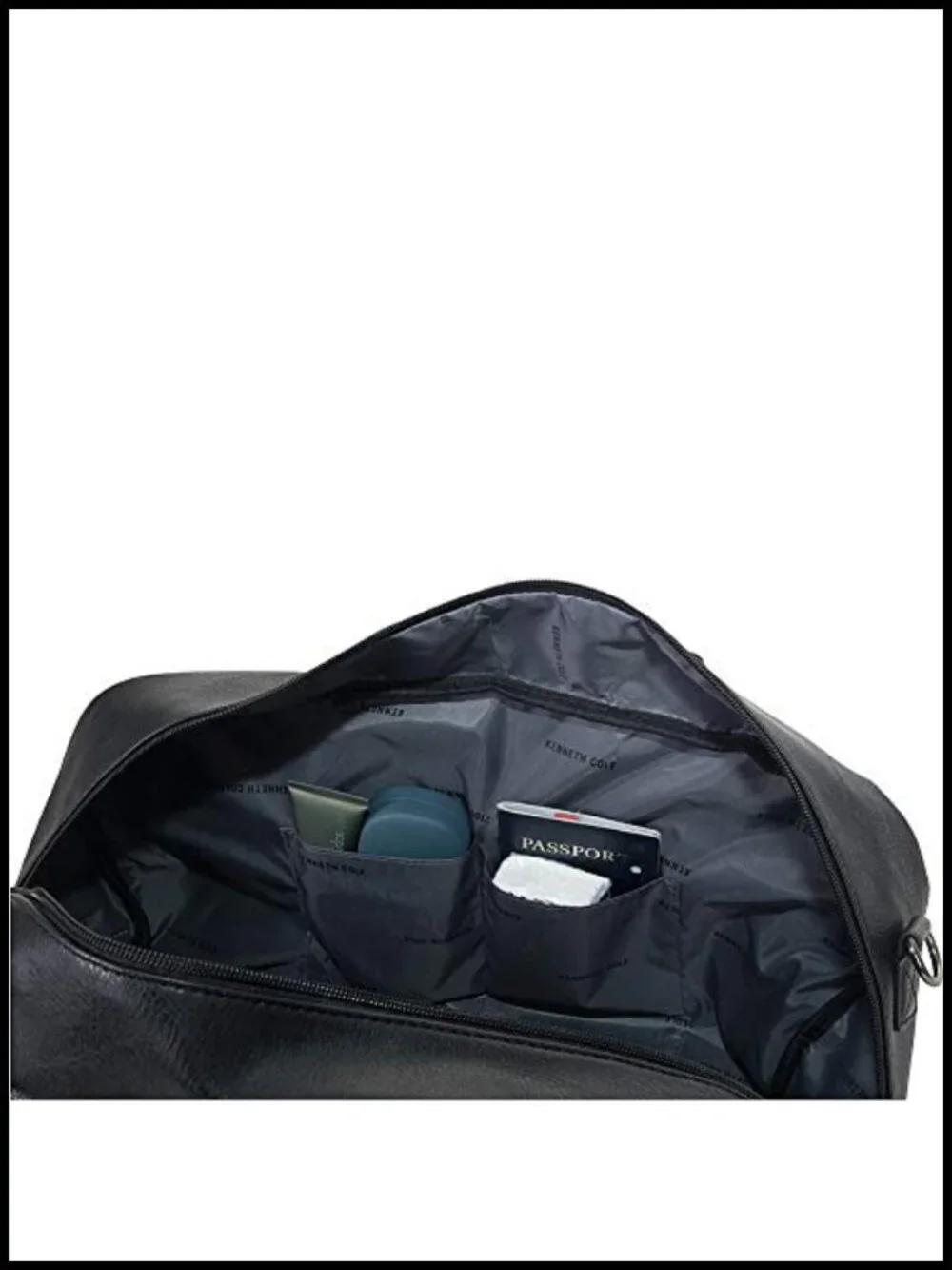 Vegan Leather Travel Duffel Bag with Shoulder Strap, Carry-On Luggage